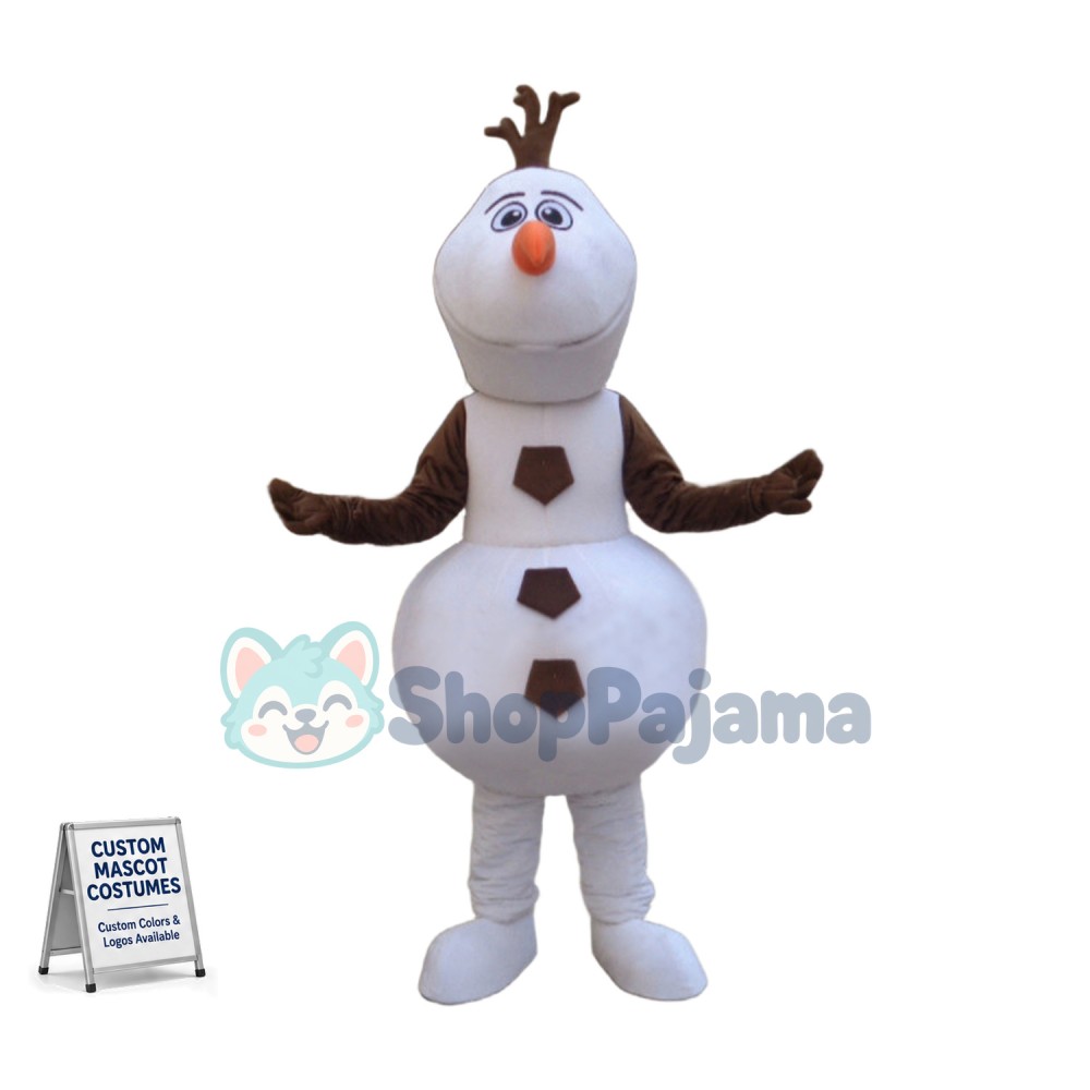 The Optimistic Snowman Olaf Mascot Costume