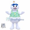 Brilliant Snowman With Flower Vest Mascot Costume