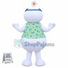 Brilliant Snowman With Flower Vest Mascot Costume
