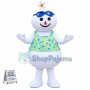 Brilliant Snowman With Flower Vest Mascot Costume