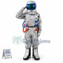The Great Astronaut In Silver Aviation Suit Mascot Costume