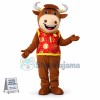 The Exuberant Cattle Cartoon Mascot Costume