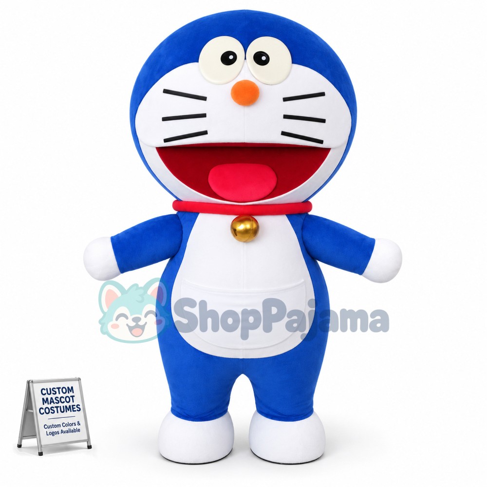 Cartoon Robot Cat Doraemon Mascot Costume