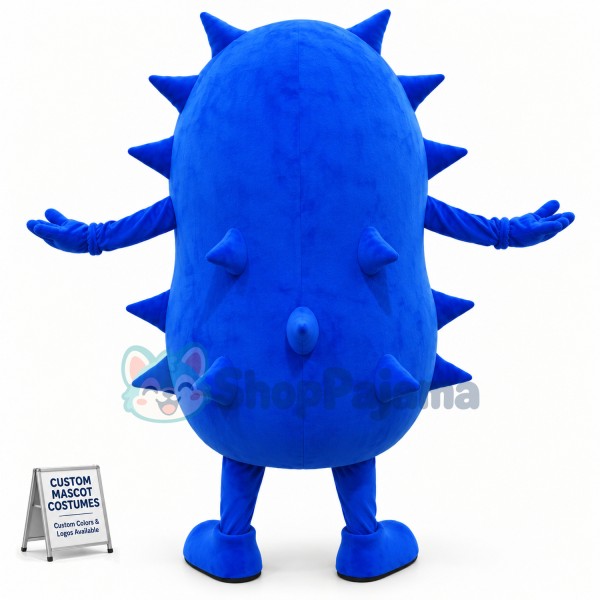 Cartoon Bacteria With Raised Surface Mascot Costume