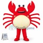 Cartoon Live Crab Brandishing Tongs Mascot Costume