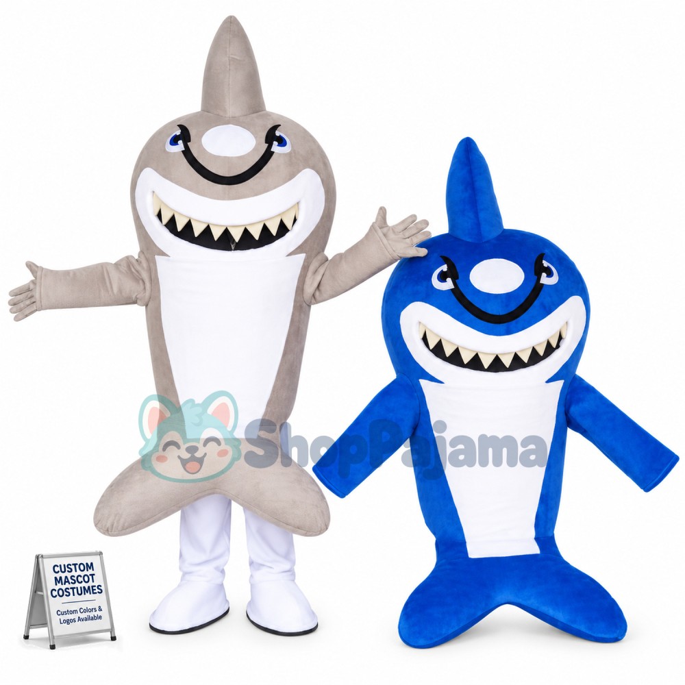 Adult Style Ferocious Shark Mascot Costume