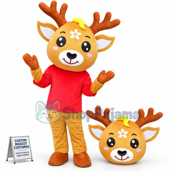 Vivid Beautiful Sika Deer Mascot Costume