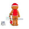 Christmas Gingerbread Man With Candy Mascot Costume