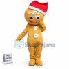 Christmas Soft Gingerbread Man Mascot Costume