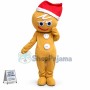 Christmas Soft Gingerbread Man Mascot Costume