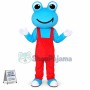 Bright Frog With Happy Smile Mascot Costume