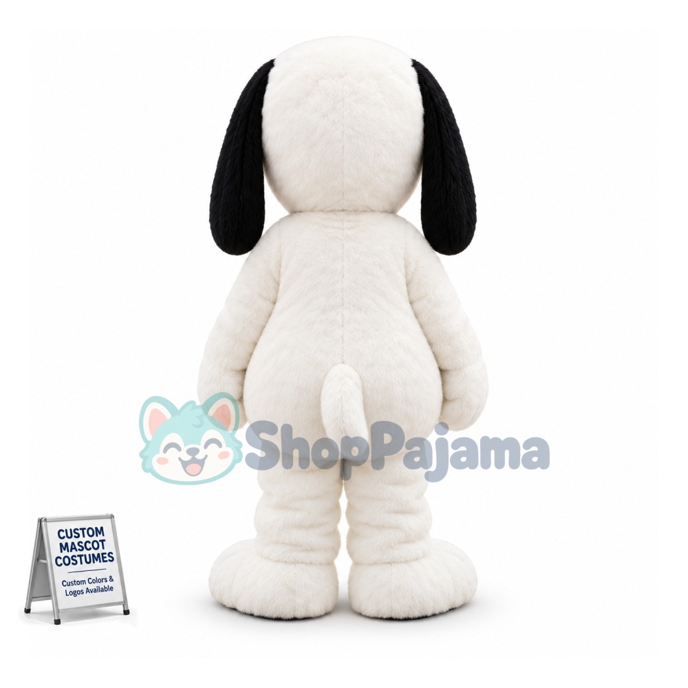 Friendly Plush Cartoon Snoopy Mascot Costume