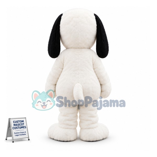 Friendly Plush Cartoon Snoopy Mascot Costume