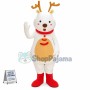 Warm White Christmas Fawn Mascot Costume