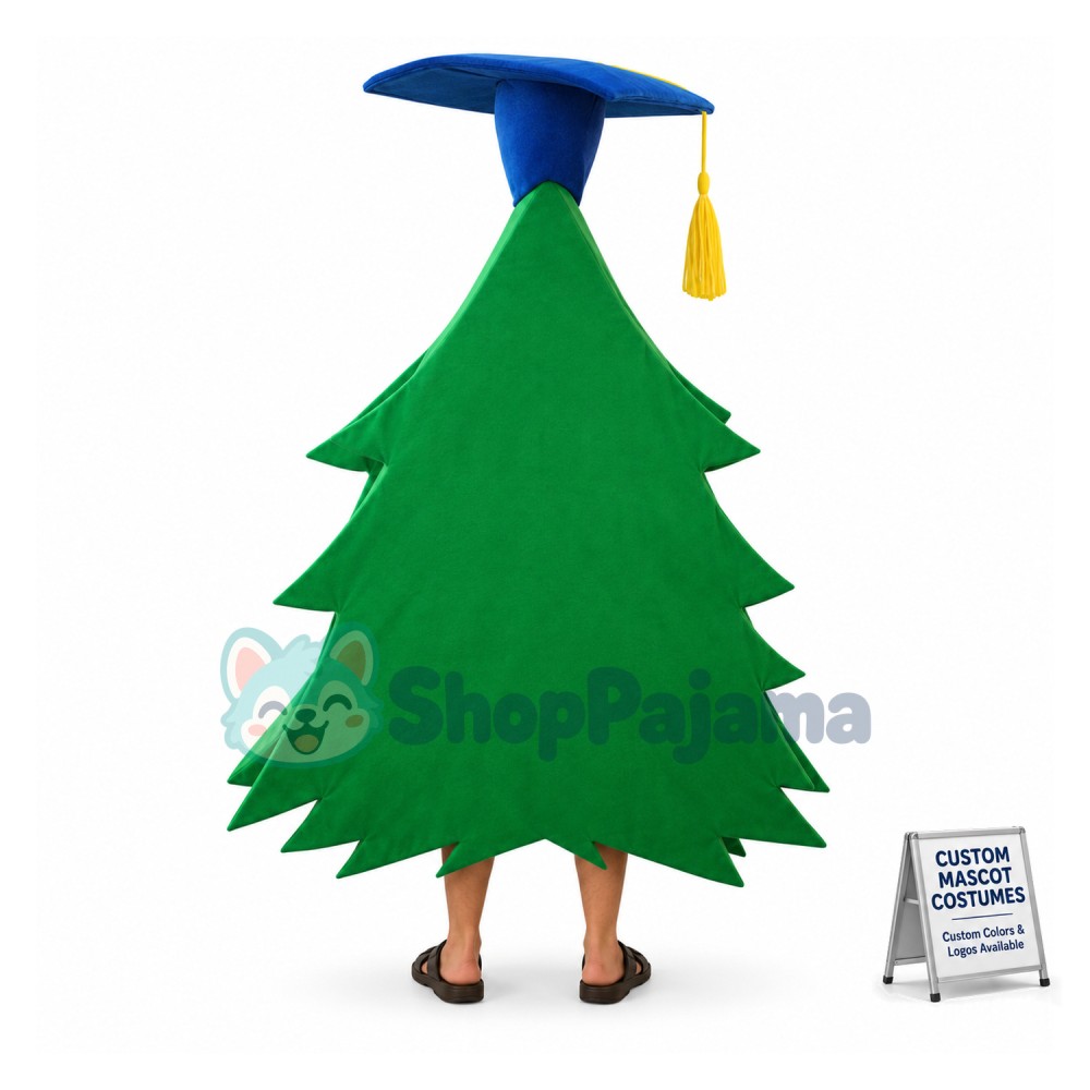 Christmas Cartoon Doctor Pine Tree Mascot Costume