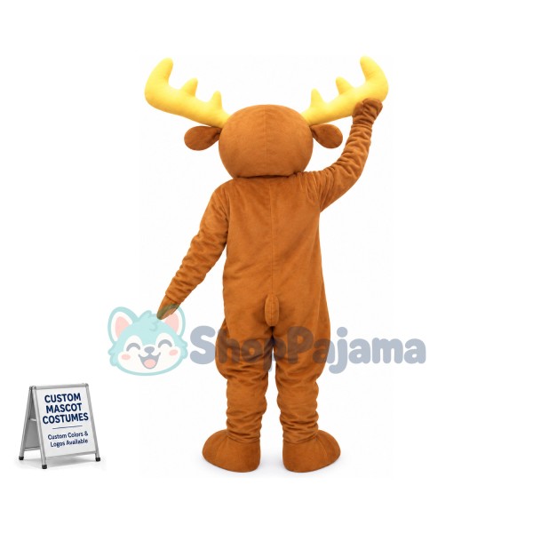 Adult Brown Moose Mascot Costume For Party