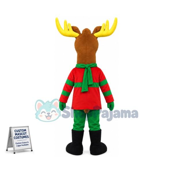 Warm Reindeer Mascot Costume for Christmas Party