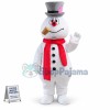 Adult Cartoon Snowman With Pipe Mascot Costume