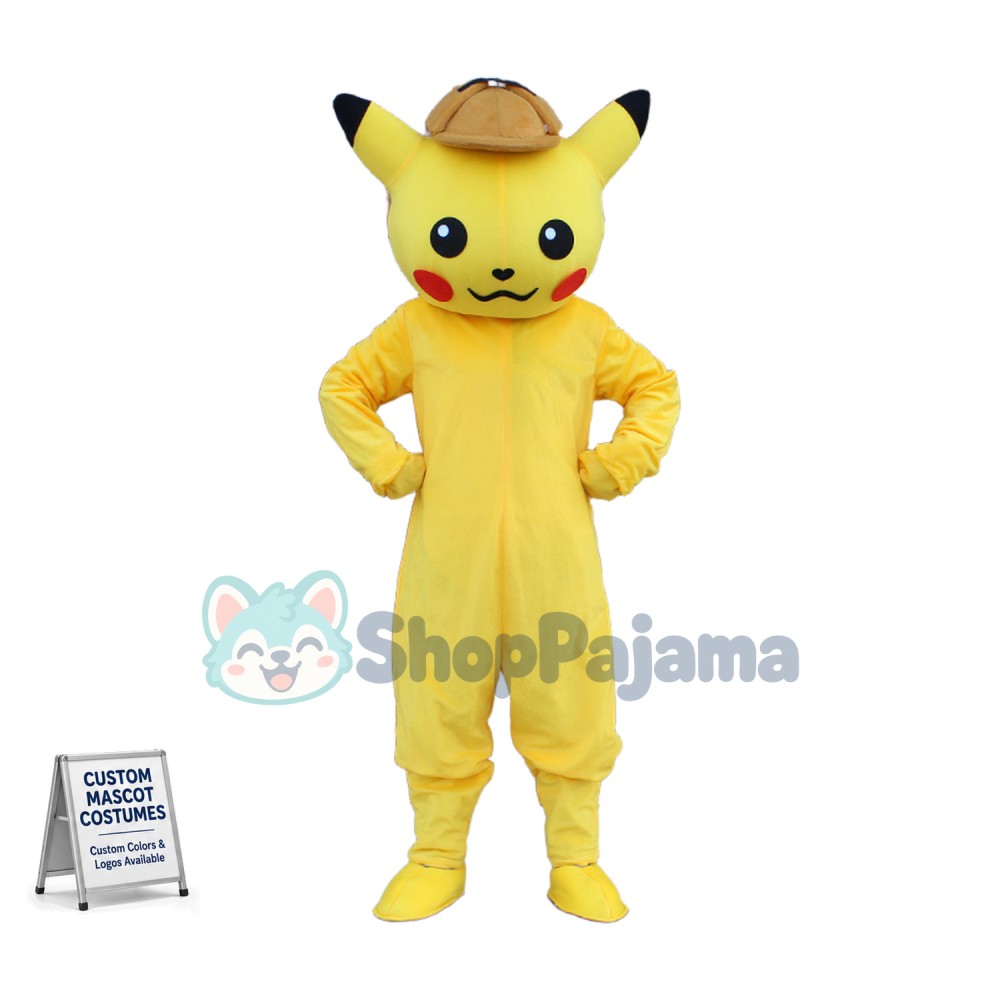 Adult Detective Pikachu Mascot Costume