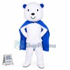 Brave Super Hero White Bear Mascot Costume