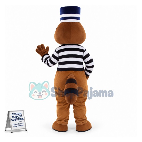 Thief Squirrel Wearing the Blindfold Mascot Costume