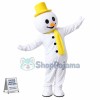 Vivid Winter Snowman Cartoon Mascot Costume