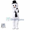 Vivid Winter Snowman Cartoon Mascot Costume