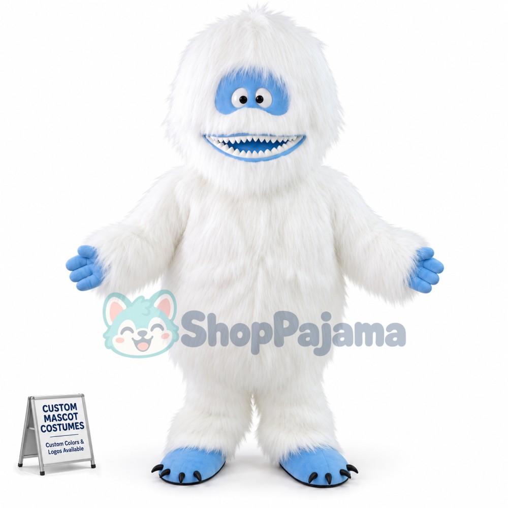 Long Wool Snowman Monster Mascot Costume
