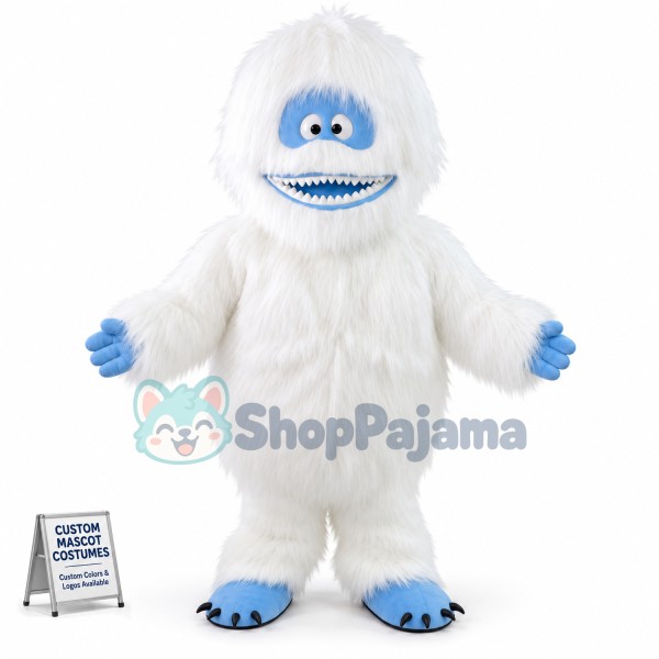 Long Wool Snowman Monster Mascot Costume