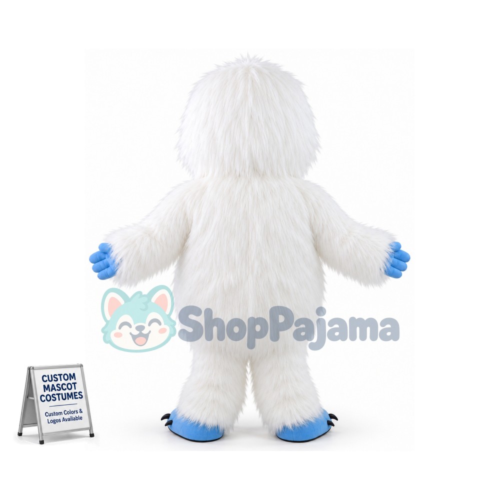 Long Wool Snowman Monster Mascot Costume