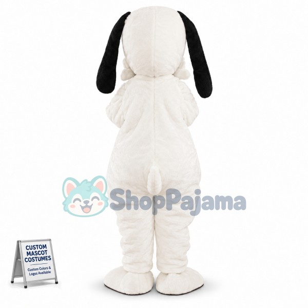 Joyful Snoopy Dog Mascot Cartoon Costume