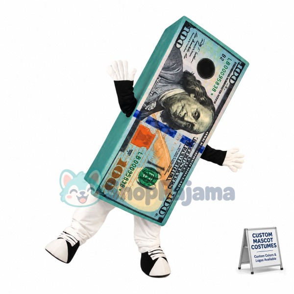 Stack of Hundred Paper Money Mascot Costume