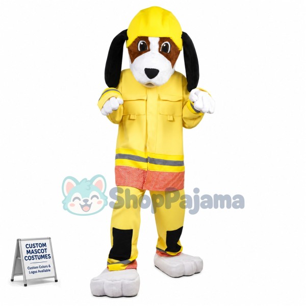 Sincere Fire Dog Mascot Costume For Adult