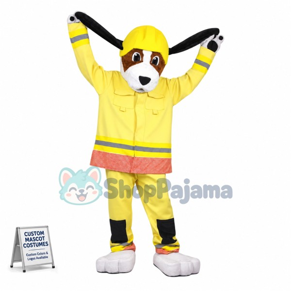 Sincere Fire Dog Mascot Costume For Adult