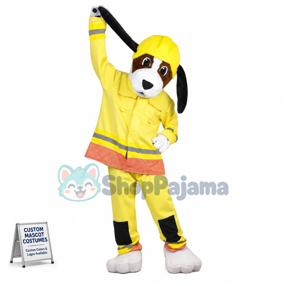 Sincere Fire Dog Mascot Costume For Adult