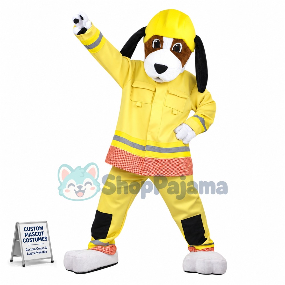 Sincere Fire Dog Mascot Costume For Adult