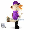 Big Mouth Catfish In Purple Coat Mascot Costume