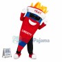 Lit Torch of The University Mascot Costume