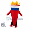 Lit Torch of The University Mascot Costume