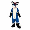 Tactical Adult Blue Wolf Mascot Soft Costume