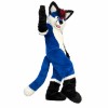 Tactical Adult Blue Wolf Mascot Soft Costume