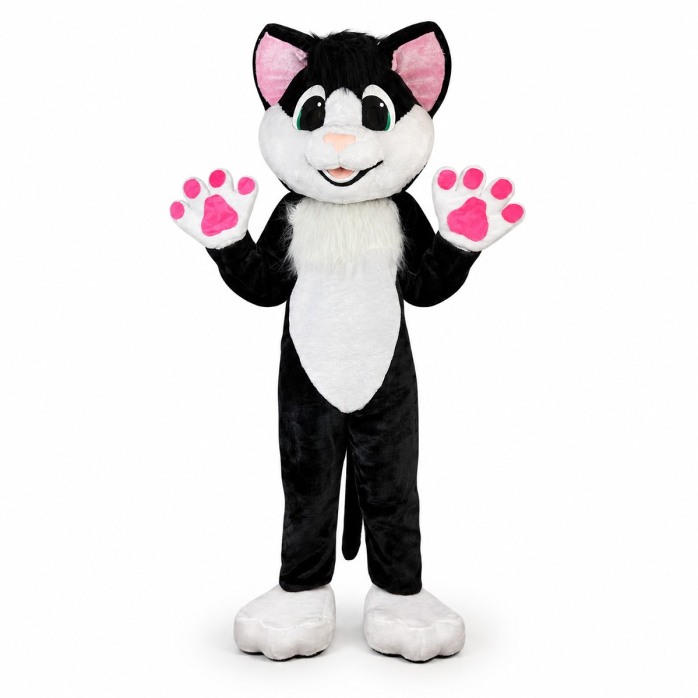 Well-behaved Pet Dog With Pink Paws Mascot Costume