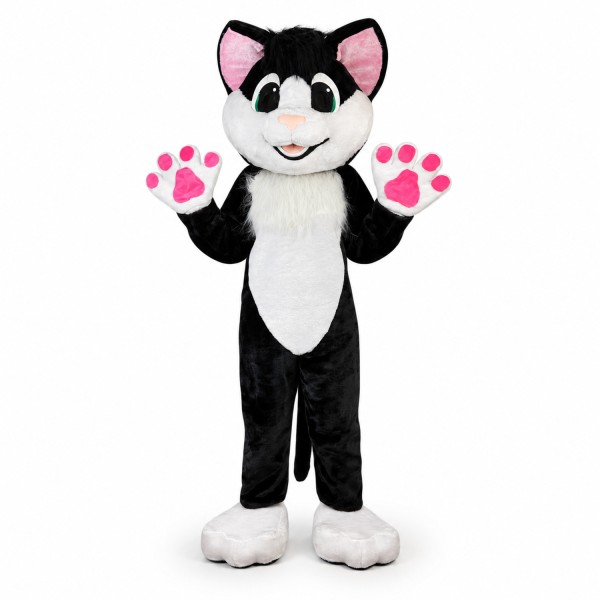 Well-behaved Pet Dog With Pink Paws Mascot Costume