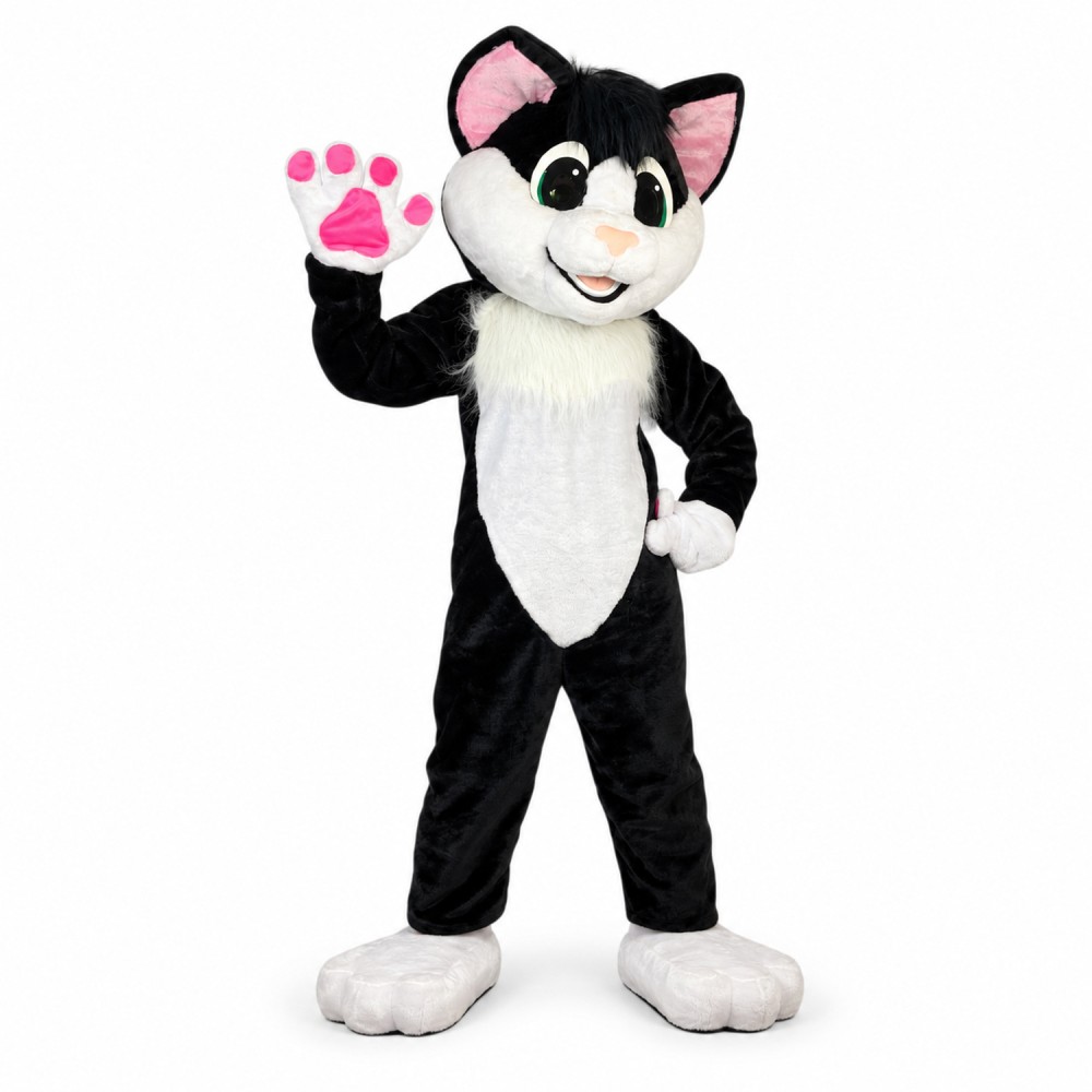 Well-behaved Pet Dog With Pink Paws Mascot Costume