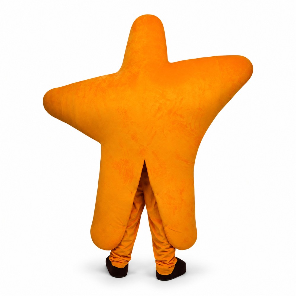 Gorgeous Orange Starfish Cartoon Mascot Costume