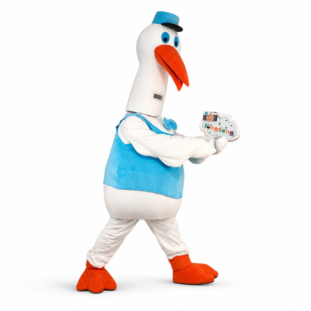 The Dignified Service White Goose Mascot Costume