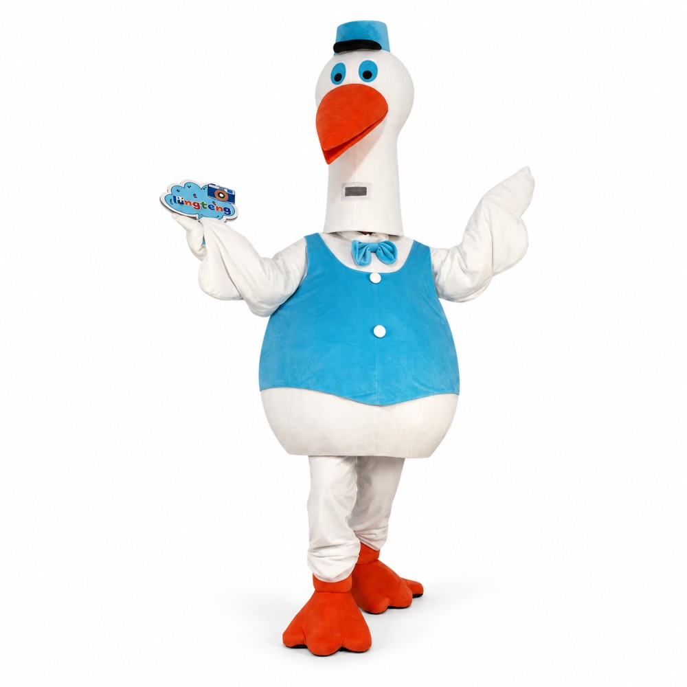 The Dignified Service White Goose Mascot Costume