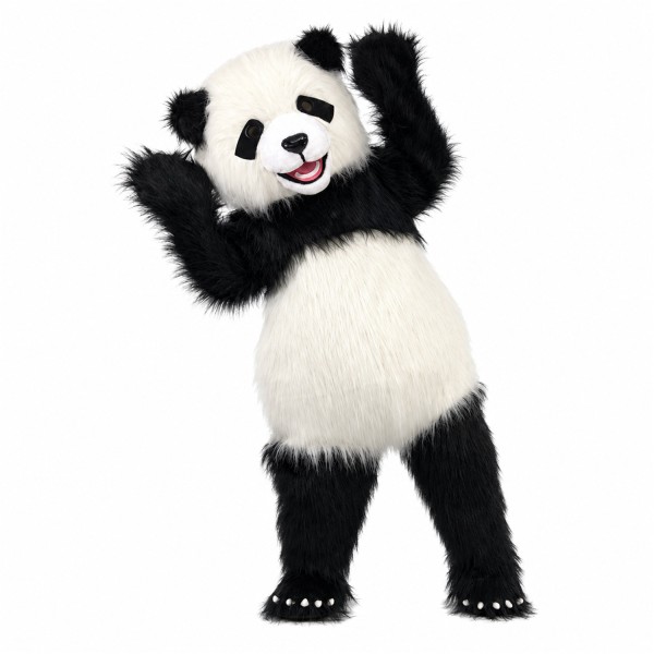 Adult Lively Panda Mascot Long Wool Costume