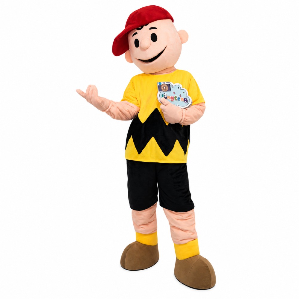Determined Charlie Brown Mascot Cartoon Costume