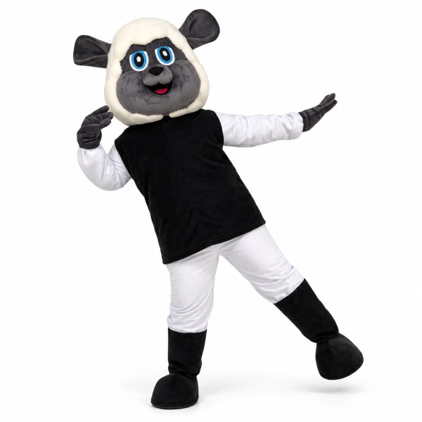 Adorable Poodle With Warm Headgear Mascot Costume